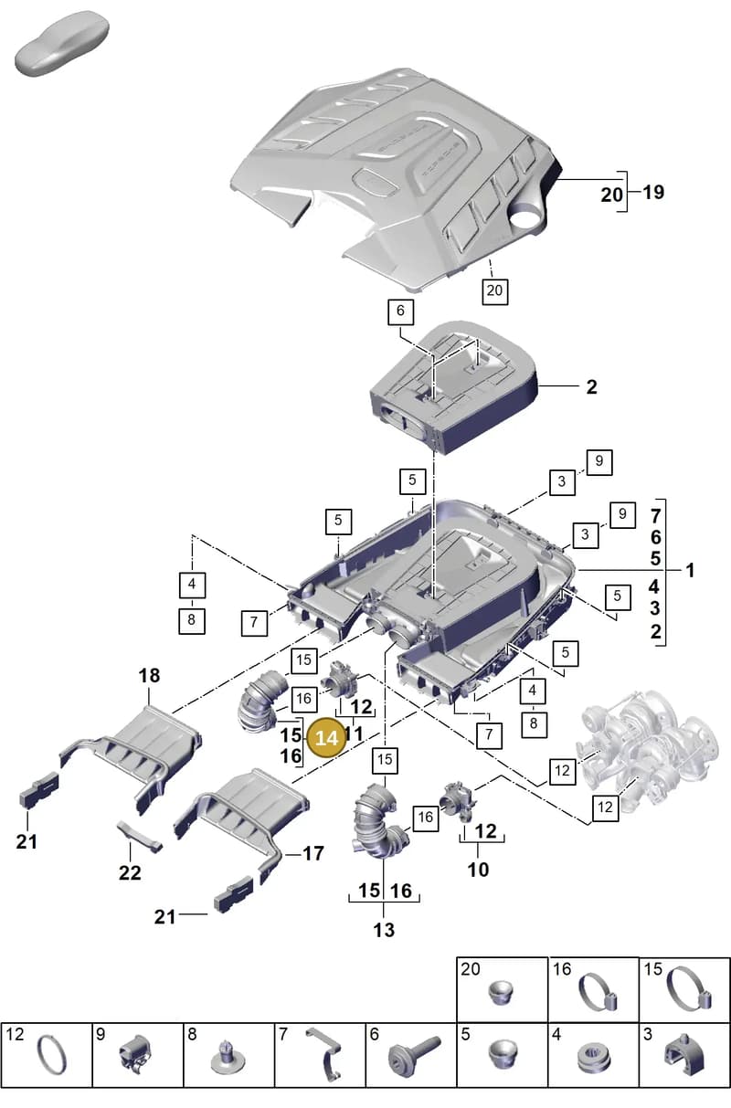 PAB129616 — Porsche Cayenne Coupe (2023-2023) diagram p60106030, position 14