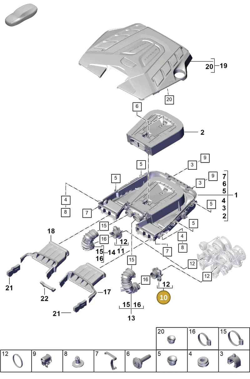 PAB129661 — Porsche Cayenne Coupe (2023-2023) diagram p60106030, position 10