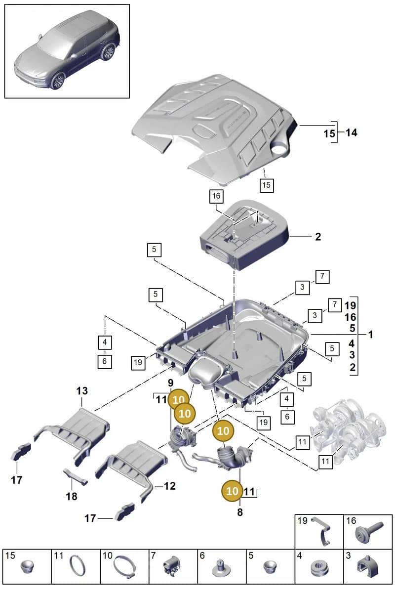 PAB129665C — Porsche Cayenne (2017-2023) diagram p51106000, position 10