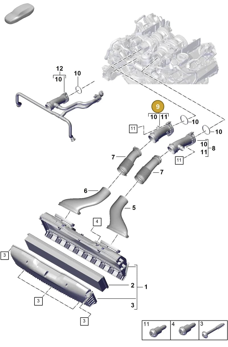 PAB129666B — Porsche Panamera (2023-2025) diagram p62106010, position 9