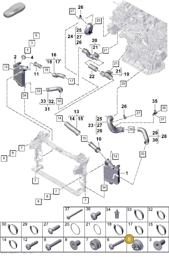 PAB12966900 — Porsche Cayenne Coupe (2023-2023) diagram p60107220, position 5