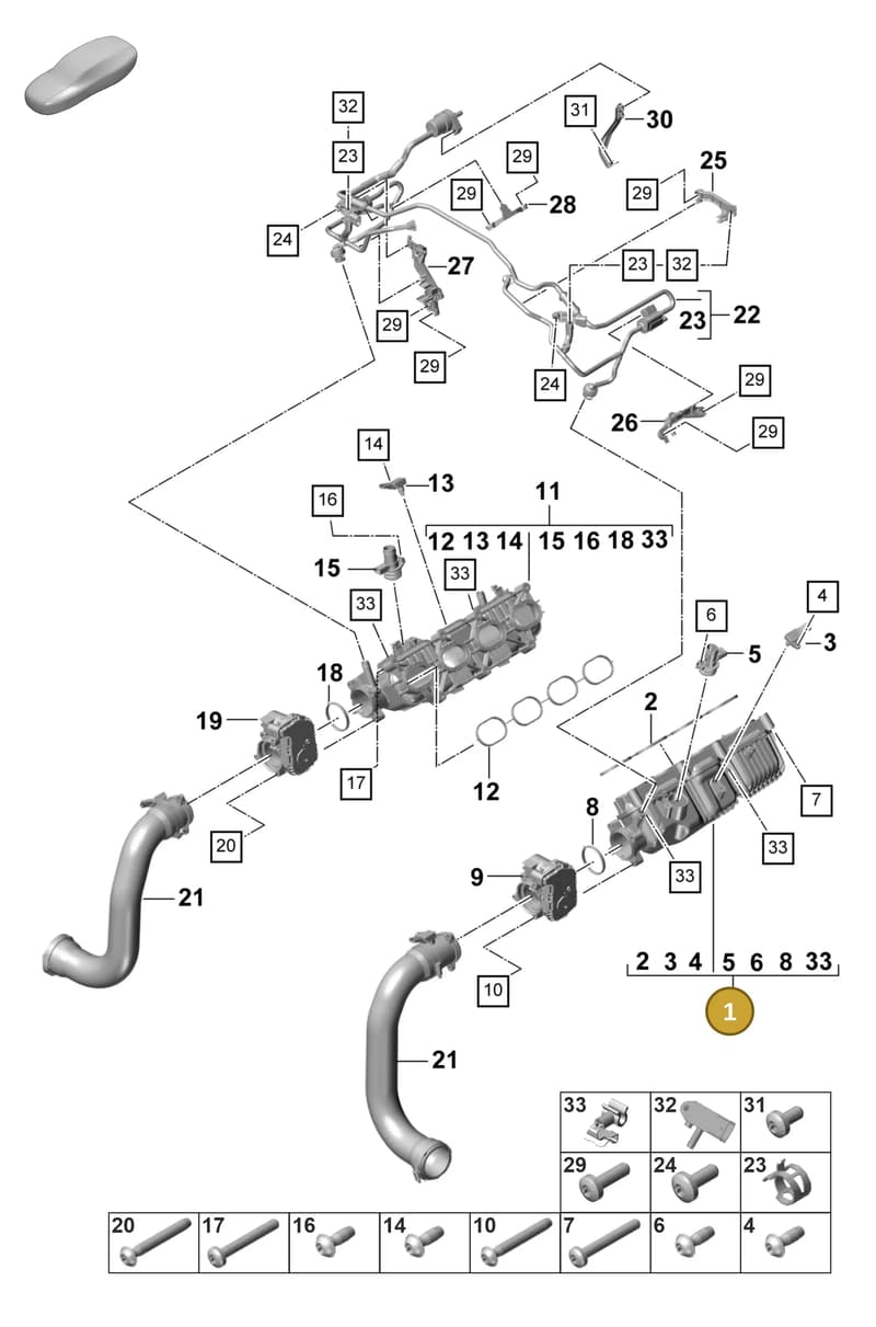 PAB129711C — Porsche Panamera (2020-2023) diagram p58107100, position 1