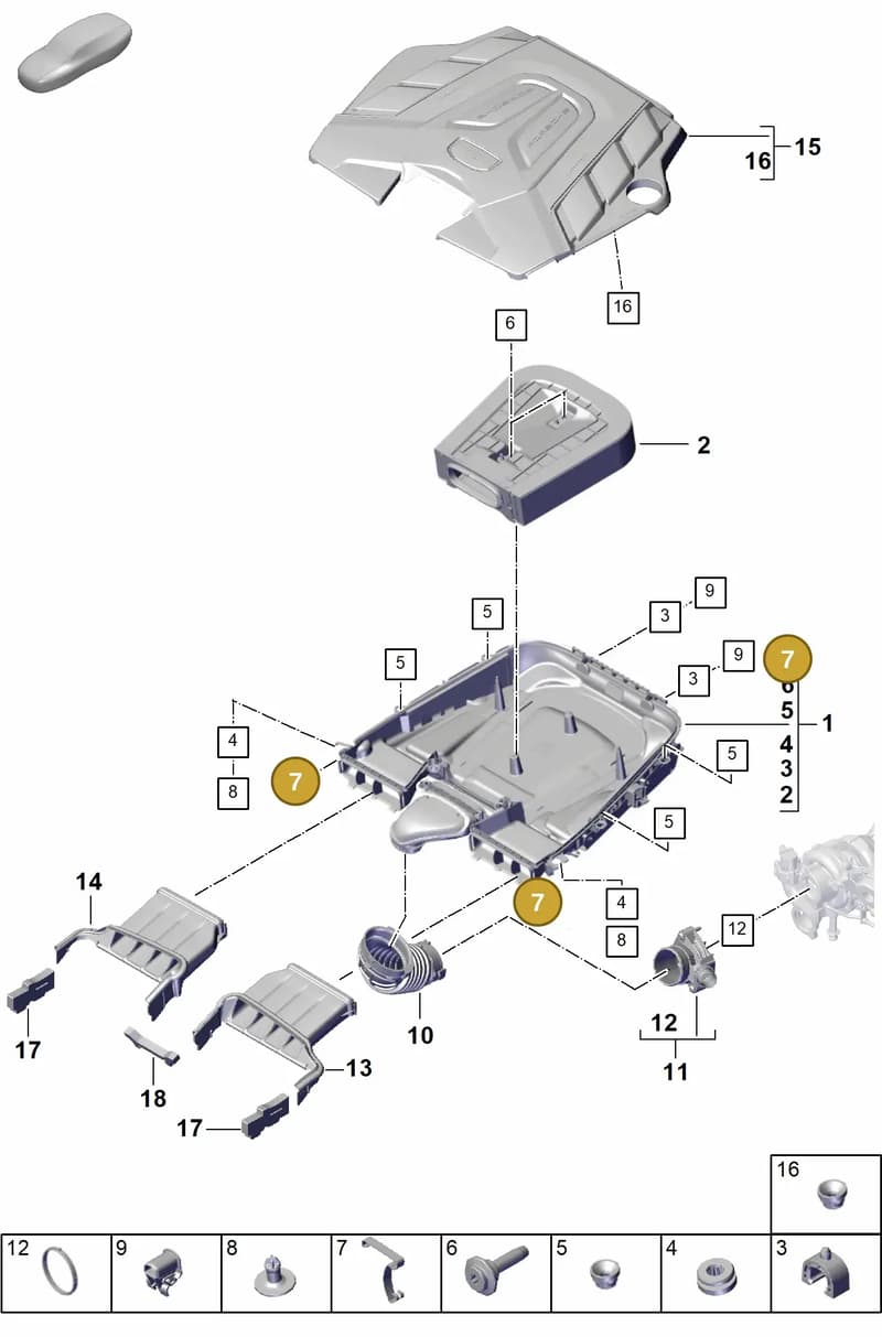 PAB129797A — Porsche Cayenne Coupe (2023-2023) diagram p60106010, position 7