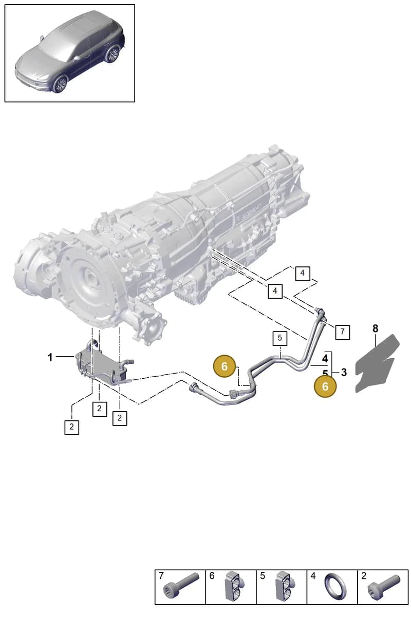 PAB130325 — Porsche Cayenne (2017-2023) diagram p51360020, position 6