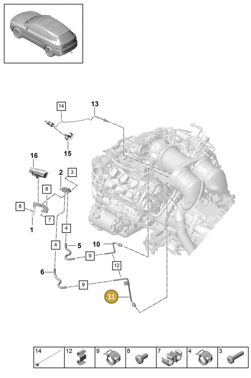 PAB131205N — Porsche Cayenne (2017-2023) diagram p51202220, position 11