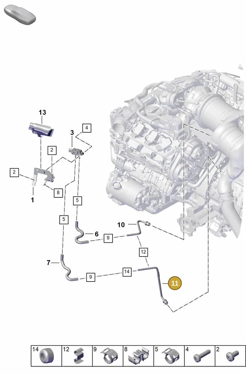 PAB131205Q — Porsche Cayenne Coupe (2023-2023) diagram p60202310, position 11