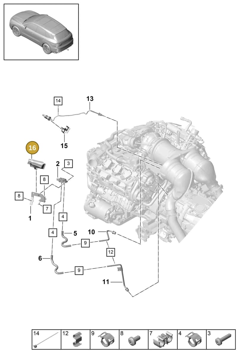 PAB131531A — Porsche Cayenne (2017-2023) diagram p51202220, position 16