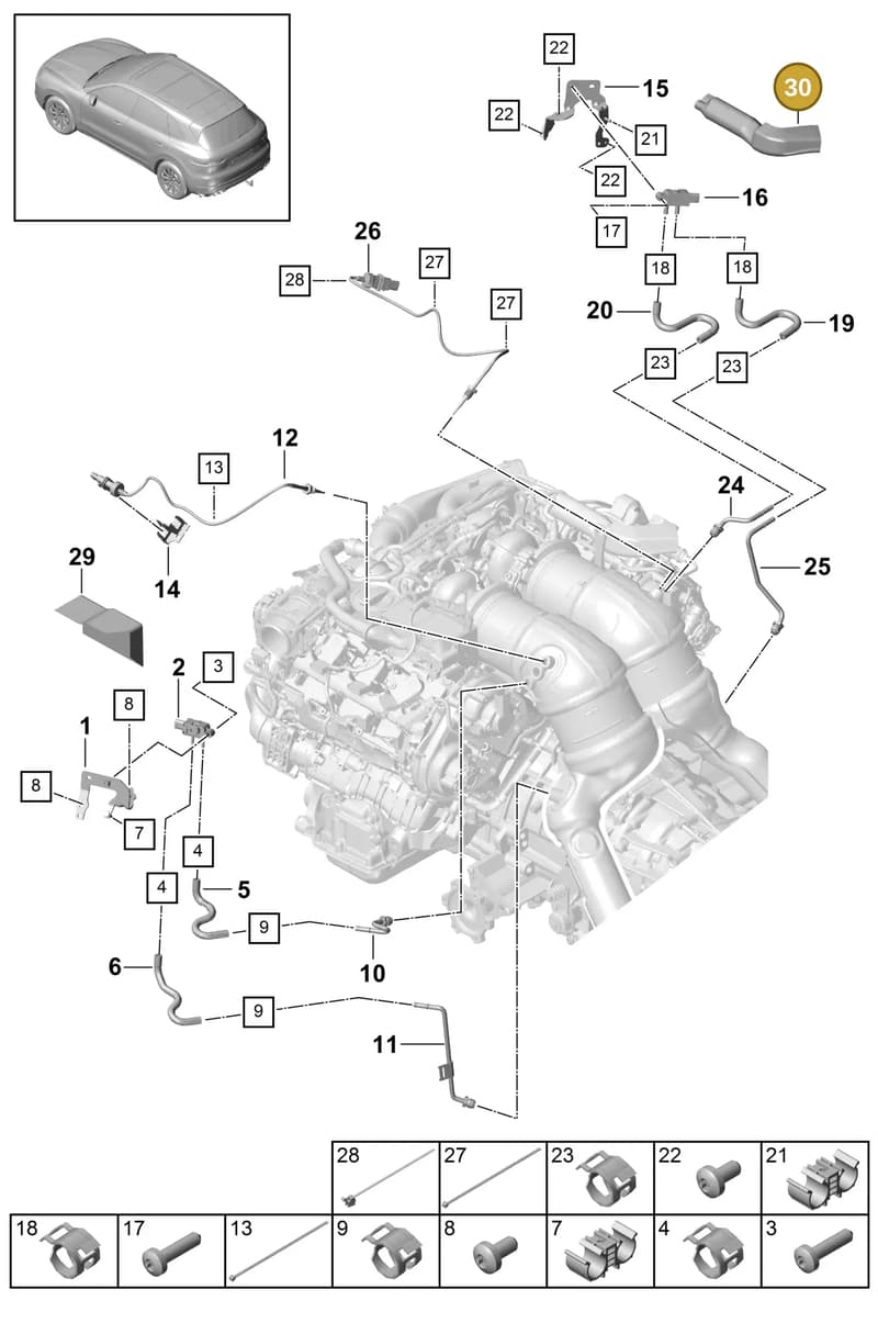 PAB131531C — Porsche Cayenne (2017-2023) diagram p51202210, position 30