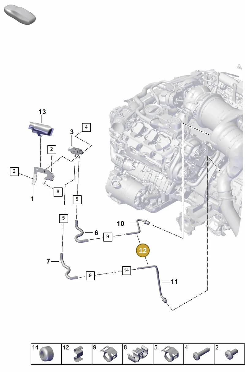 PAB131545 — Porsche Cayenne Coupe (2023-2023) diagram p60202310, position 12