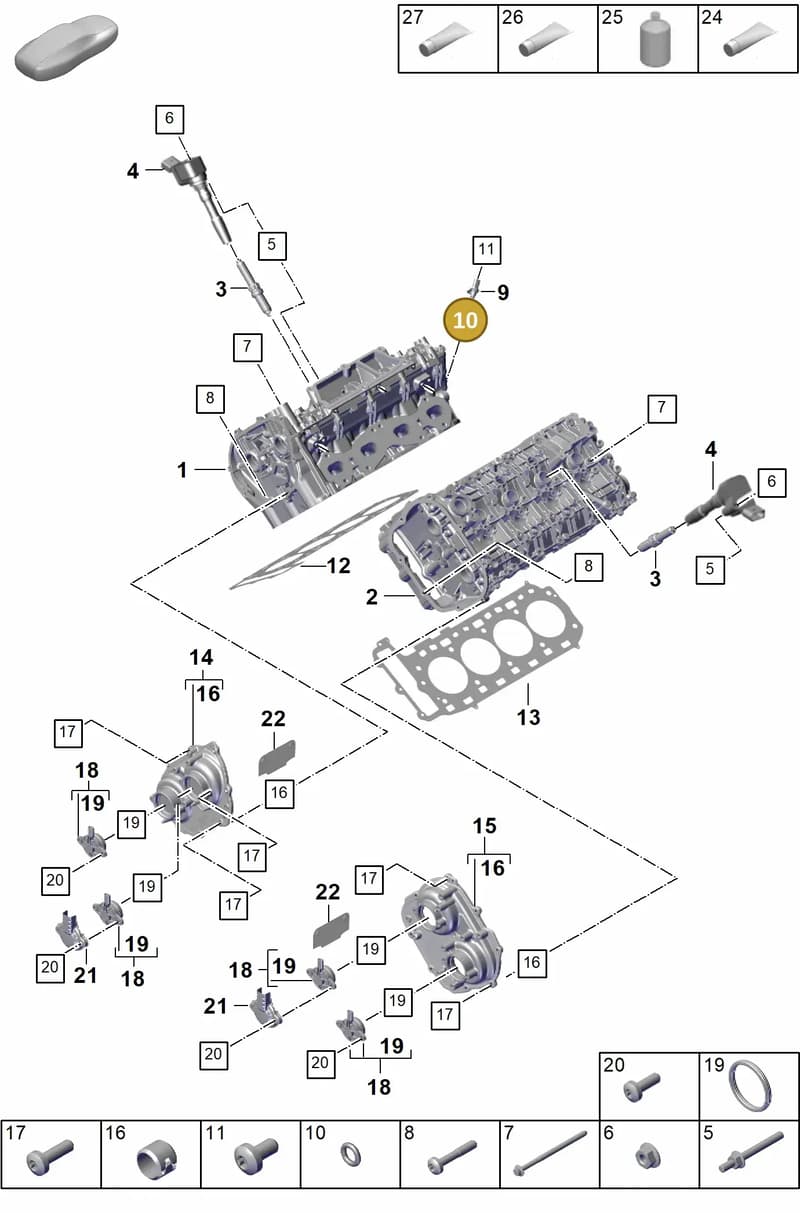 PAB131973 — Porsche Cayenne Coupe (2023-2023) diagram p60103030, position 10
