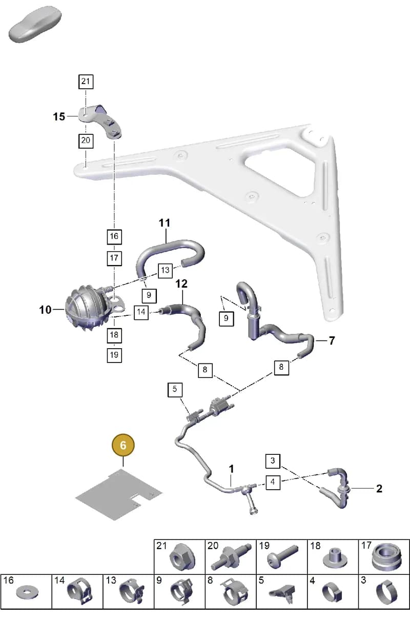 PAB133105B — Porsche Cayenne Coupe (2023-2023) diagram p60107310, position 6