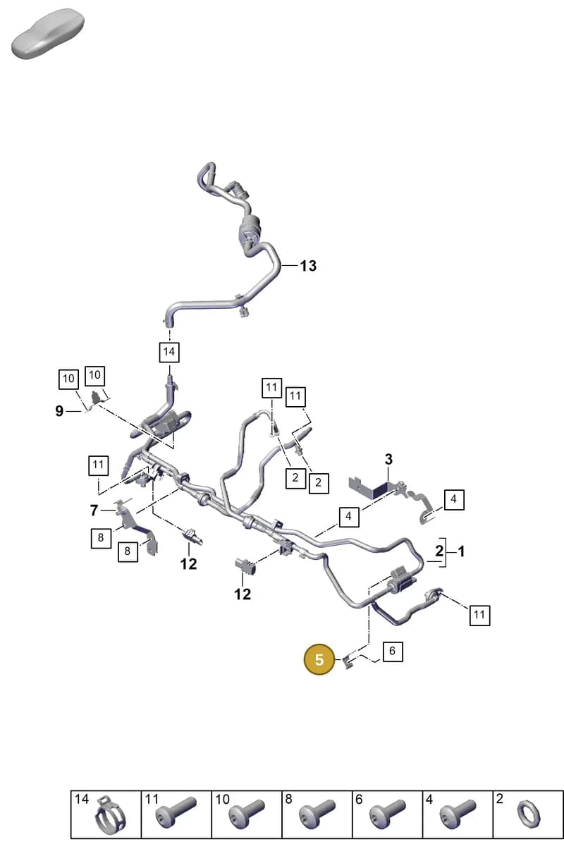 PAB133167 — Porsche Panamera (2023-2025) diagram p62107300, position 5