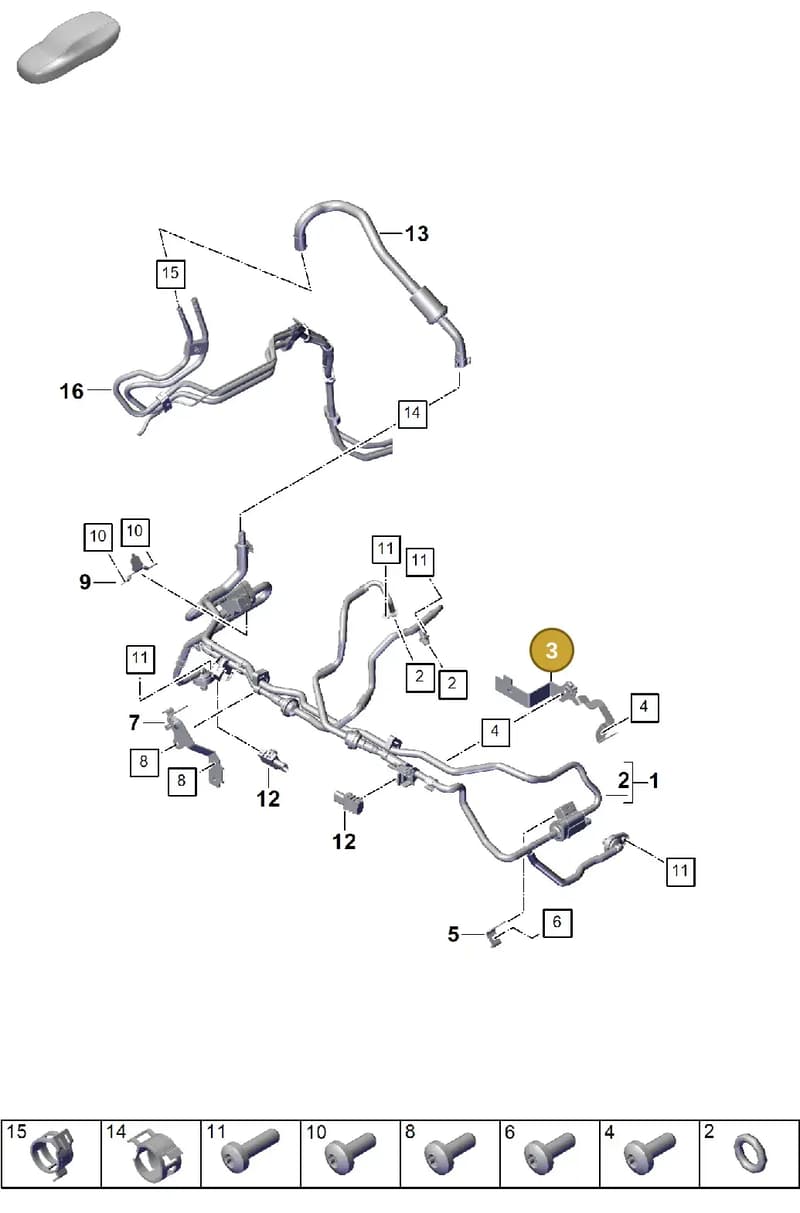 PAB133193 — Porsche Cayenne Coupe (2023-2023) diagram p60107330, position 3