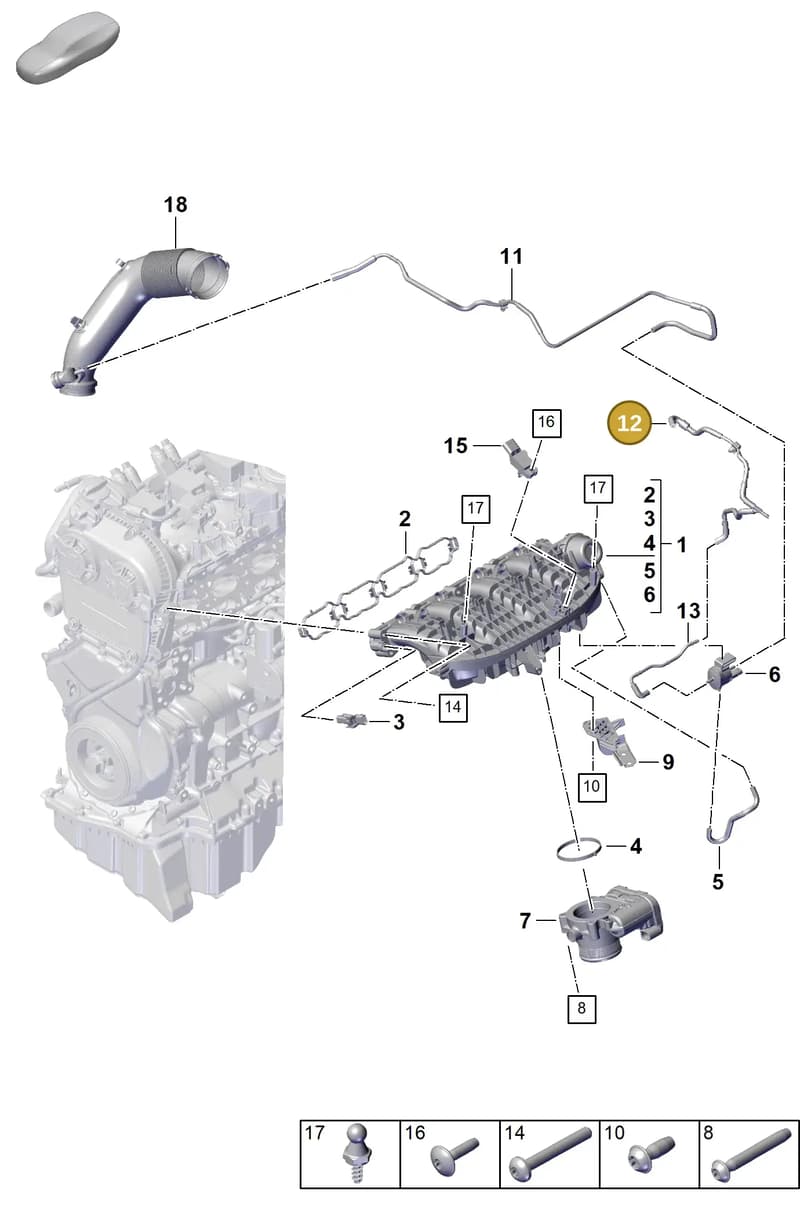 PAB133241 — Porsche Cayenne Coupe (2023-2023) diagram p60107100, position 12