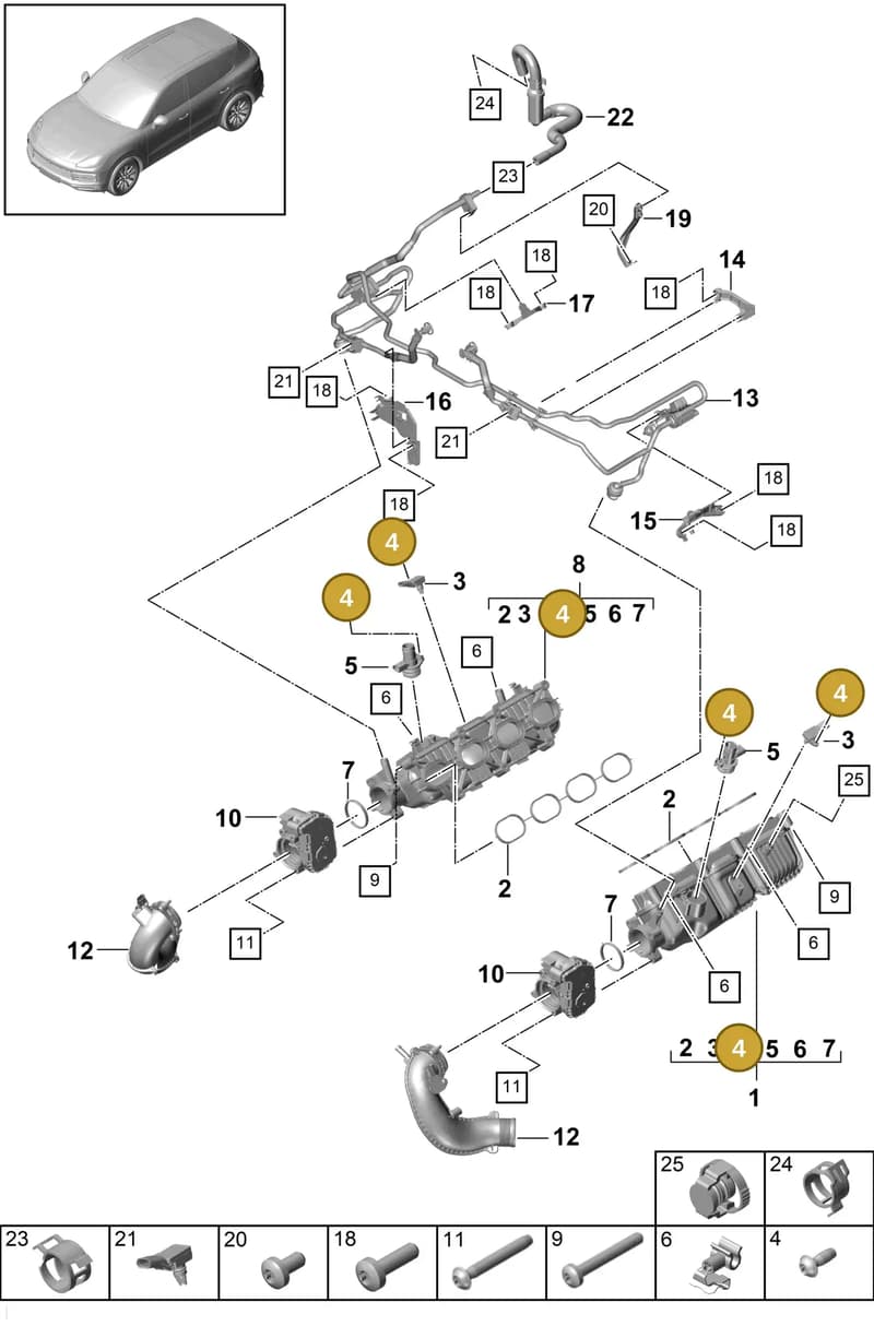 PAB133268B — Porsche Cayenne (2017-2023) diagram p51107030, position 4