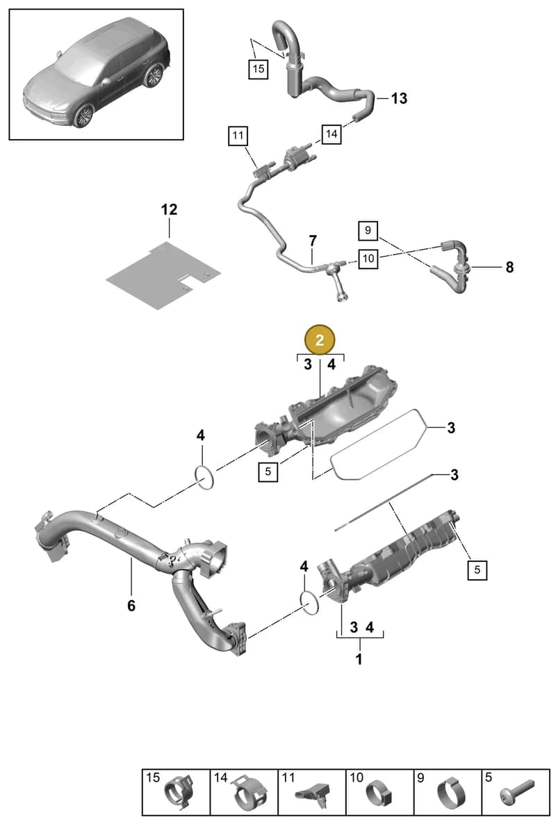 PAB133268B — Porsche Cayenne (2017-2023) diagram p51107040, position 2