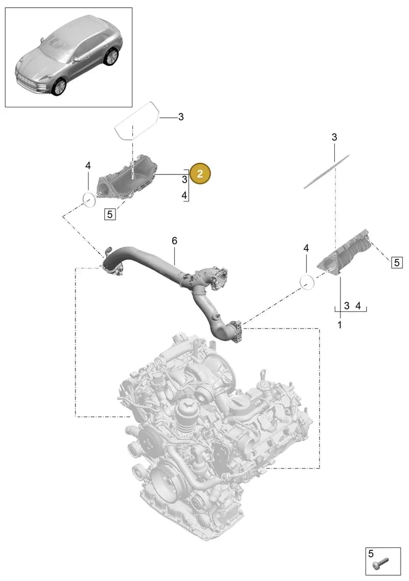 PAB133268B — Porsche Macan (2018-2022) diagram p52000020, position 2