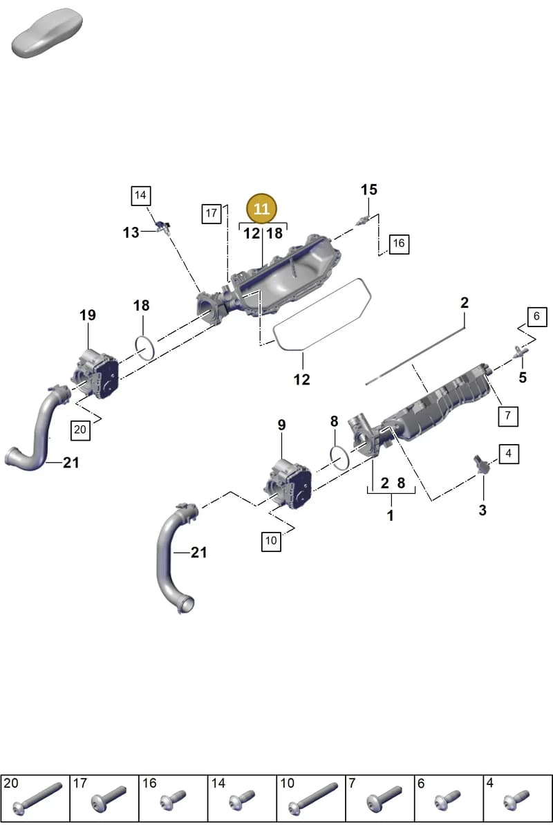 PAB133268C — Porsche Panamera (2023-2025) diagram p62107110, position 11