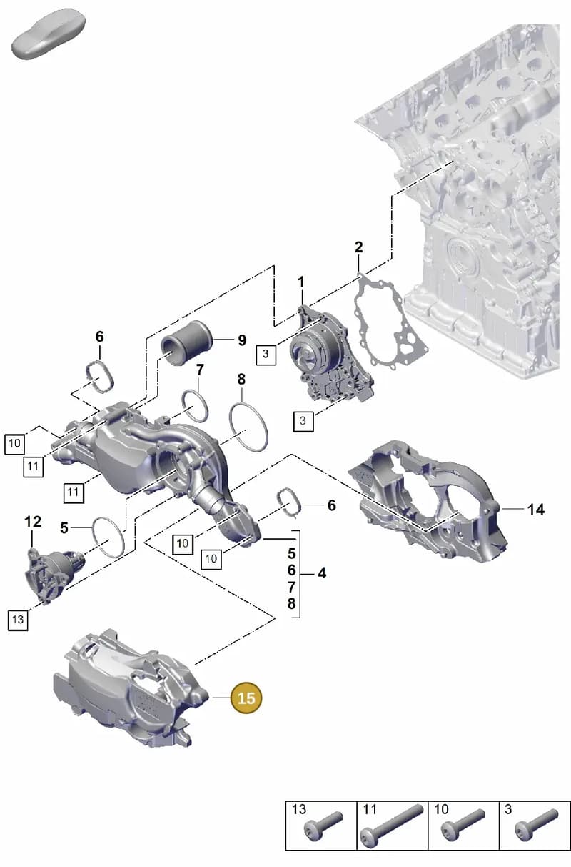 PAB133288A — Porsche Cayenne Coupe (2023-2023) diagram p60105030, position 15