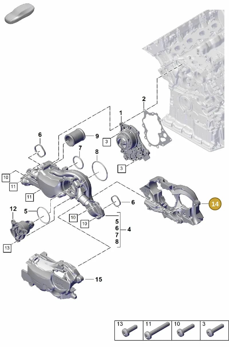 PAB133288 — Porsche Cayenne Coupe (2023-2023) diagram p60105030, position 14