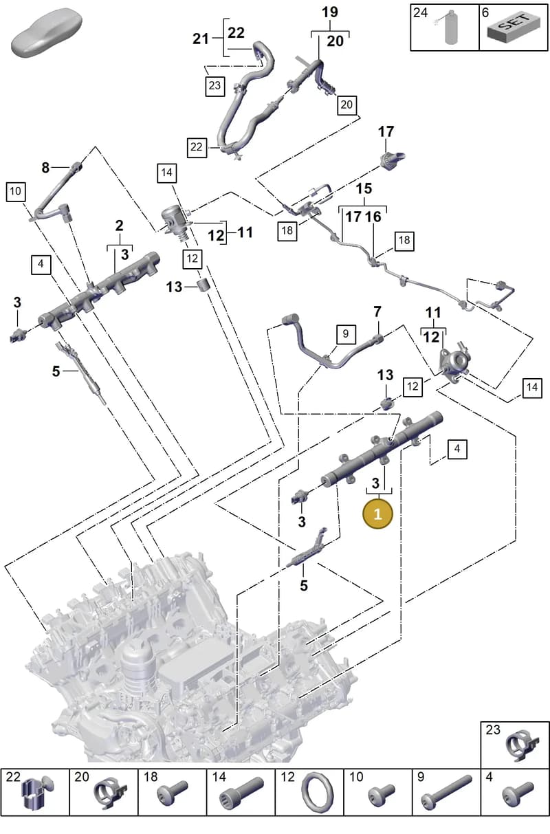 PAB133315 — Porsche Cayenne Coupe (2023-2023) diagram p60107030, position 1