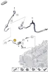 PAB133781 Porsche Connecting Tube with AKF Valve
