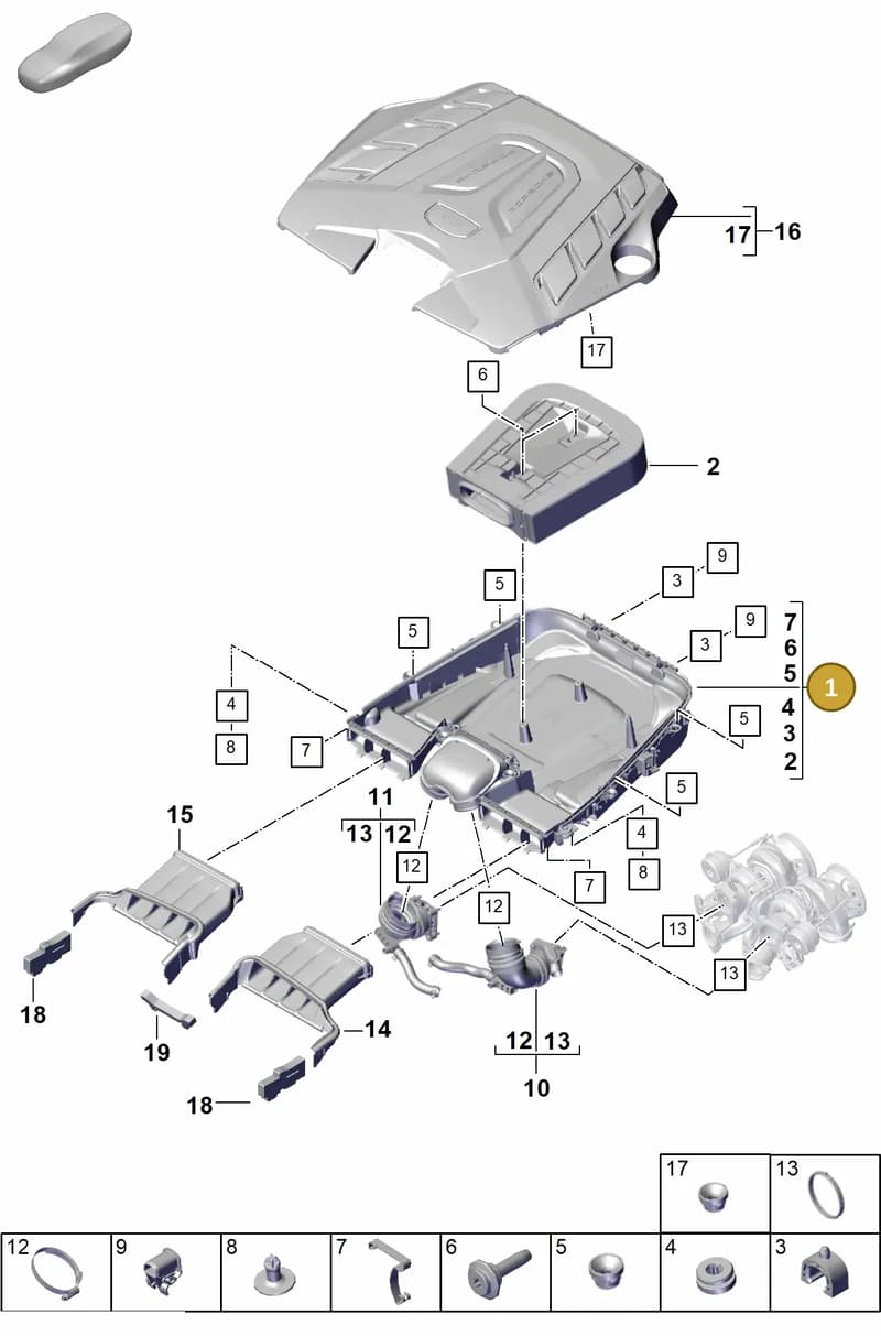 PAB133835A — Porsche Cayenne Coupe (2023-2023) diagram p60106020, position 1