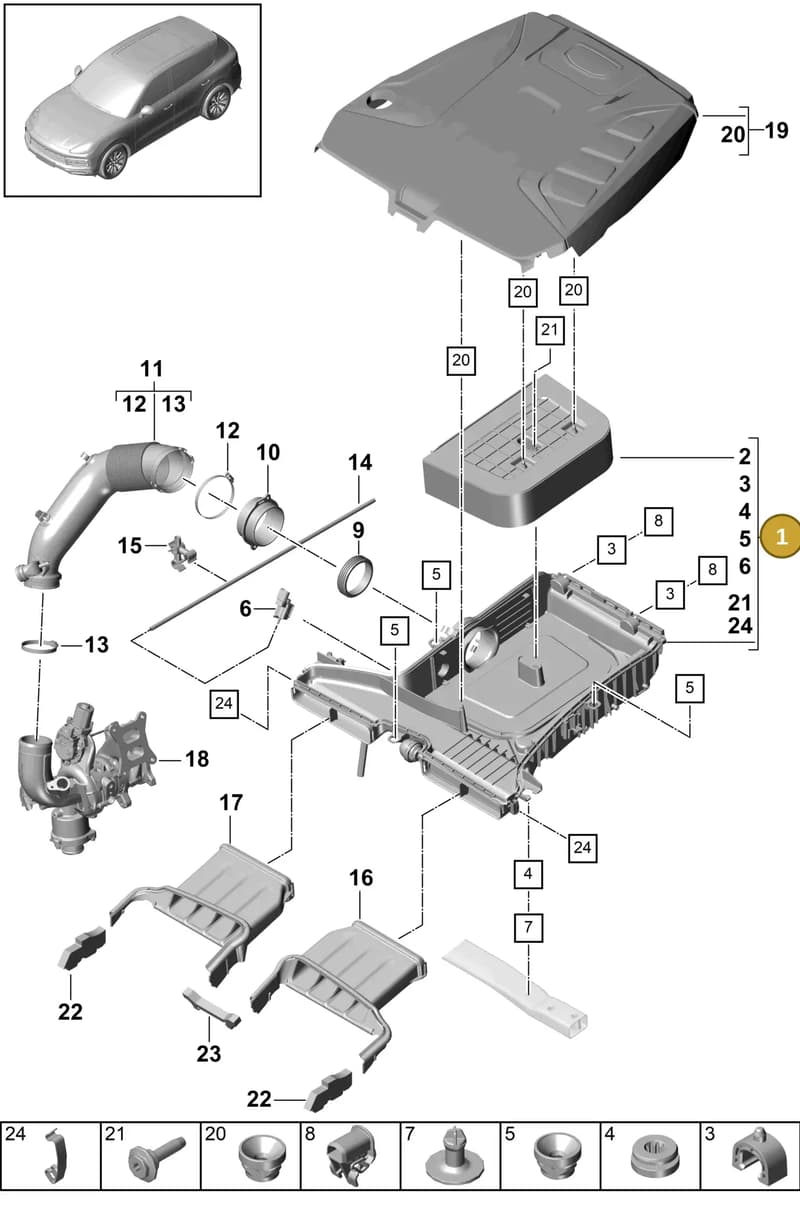 PAB133837 — Porsche Cayenne (2017-2023) diagram p51106020, position 1