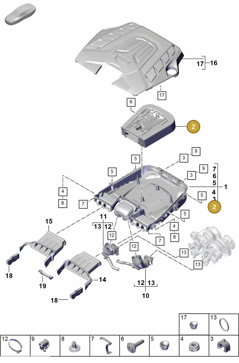 PAB133843A — Porsche Cayenne Coupe (2023-2023) diagram p60106020, position 2