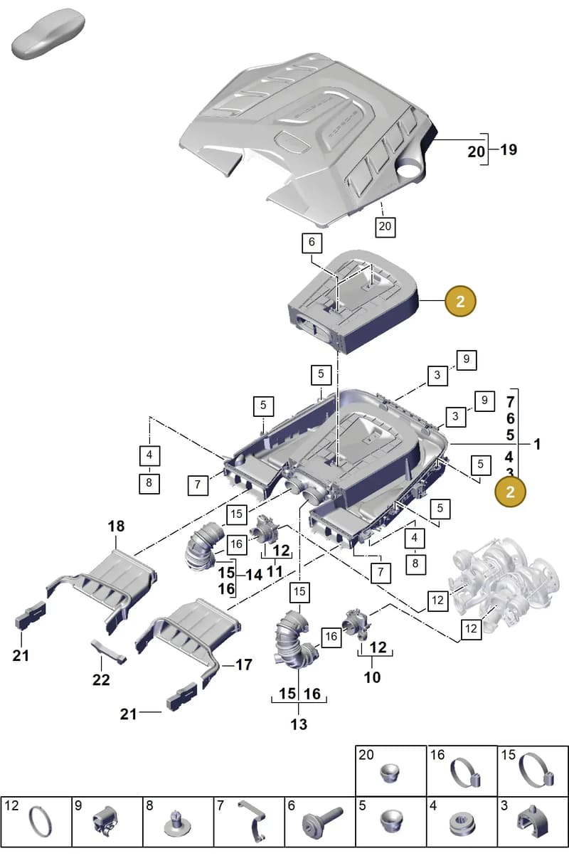 PAB133843A — Porsche Cayenne Coupe (2023-2023) diagram p60106030, position 2