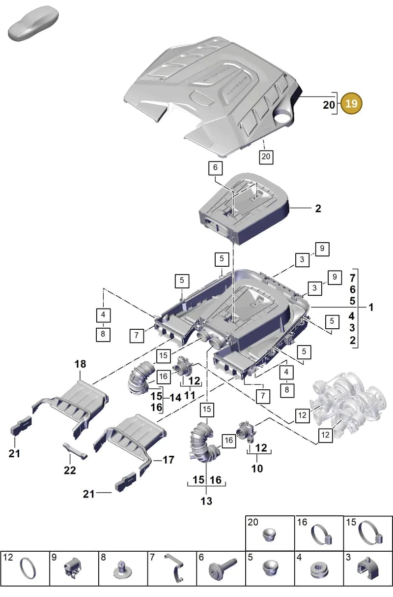 PAB133849G — Porsche Cayenne Coupe (2023-2023) diagram p60106030, position 19
