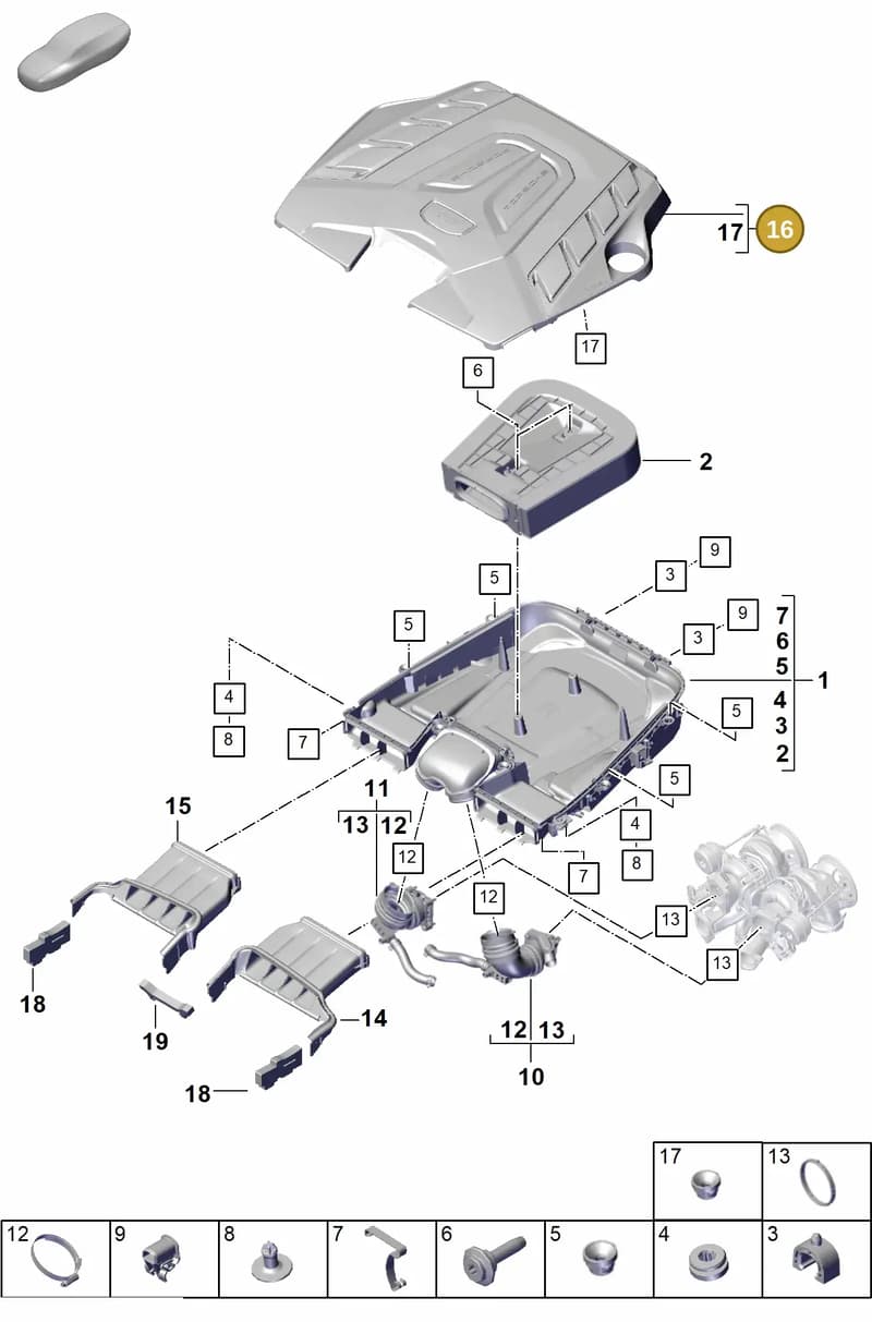 PAB133849G — Porsche Cayenne Coupe (2023-2023) diagram p60106020, position 16