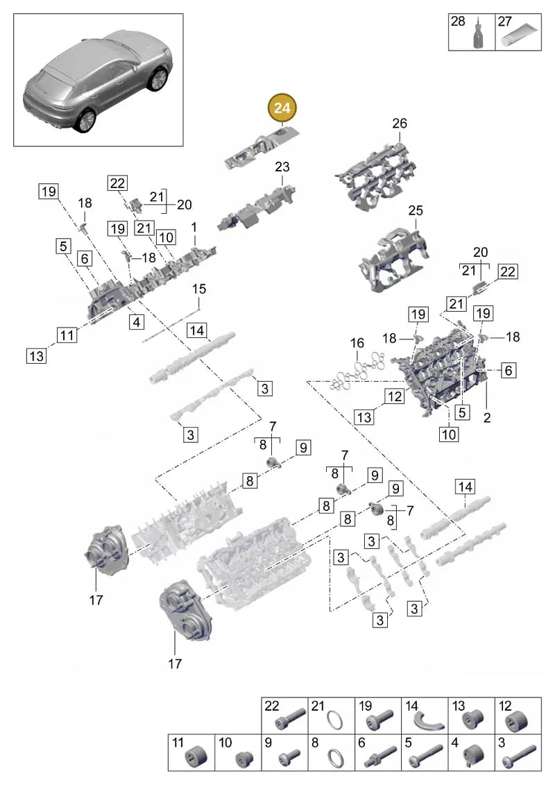 PAB133875A — Porsche Macan (2018-2022) diagram p52000072, position 24