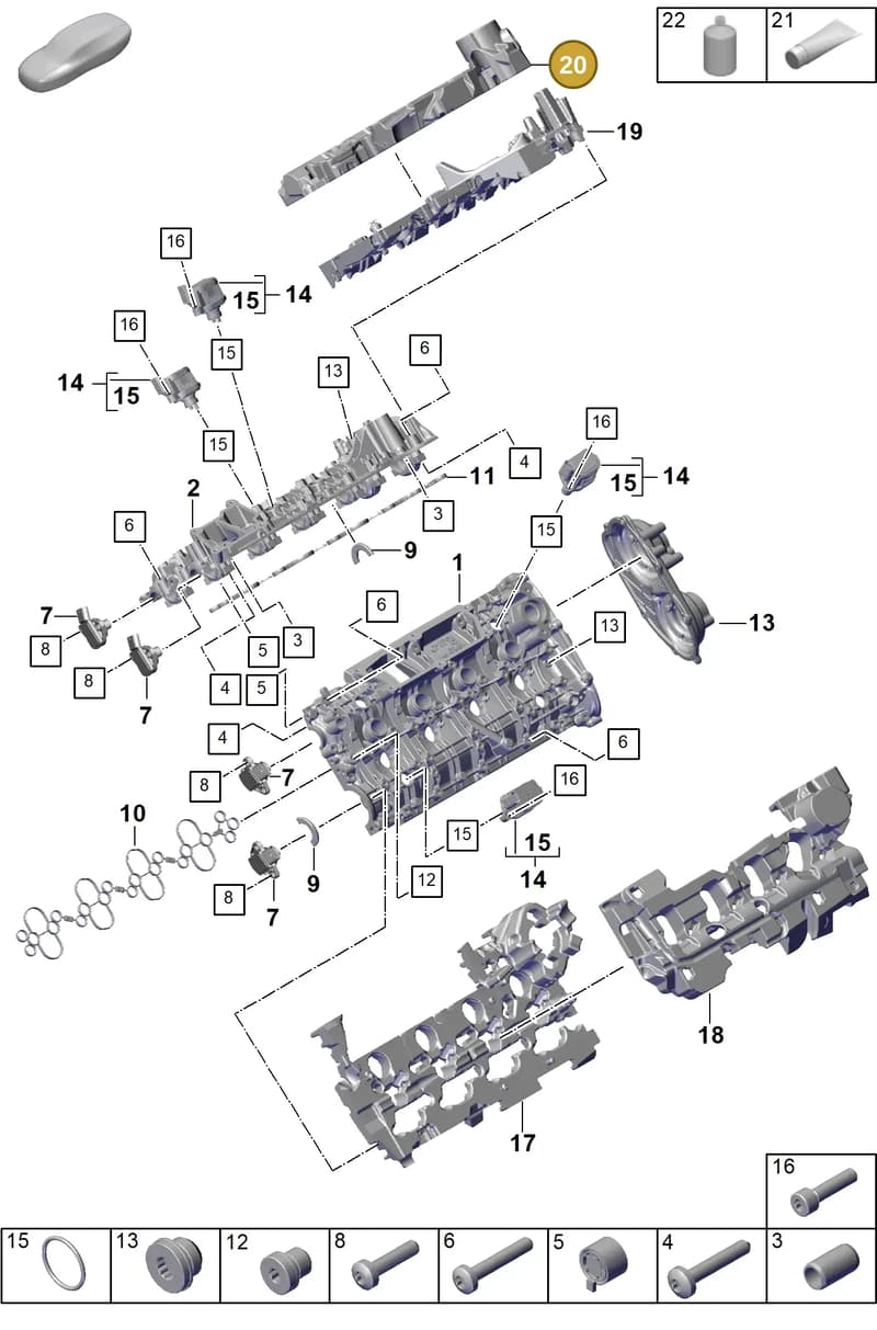 PAB133876G — Porsche Cayenne Coupe (2023-2023) diagram p60103070, position 20