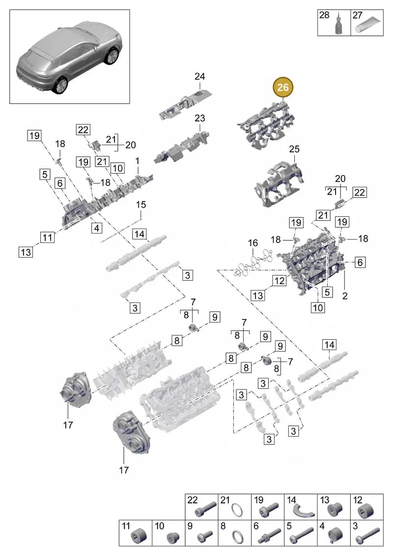 PAB133876 — Porsche Macan (2018-2022) diagram p52000072, position 26
