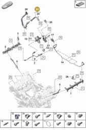PAB13398600 Porsche Fuel Line