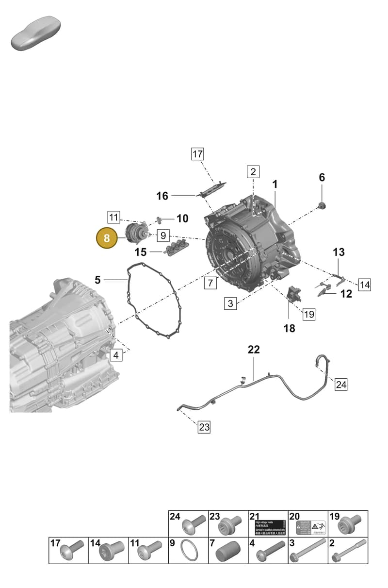 PAB142057 — Porsche Panamera (2020-2023) diagram p58901010, position 8
