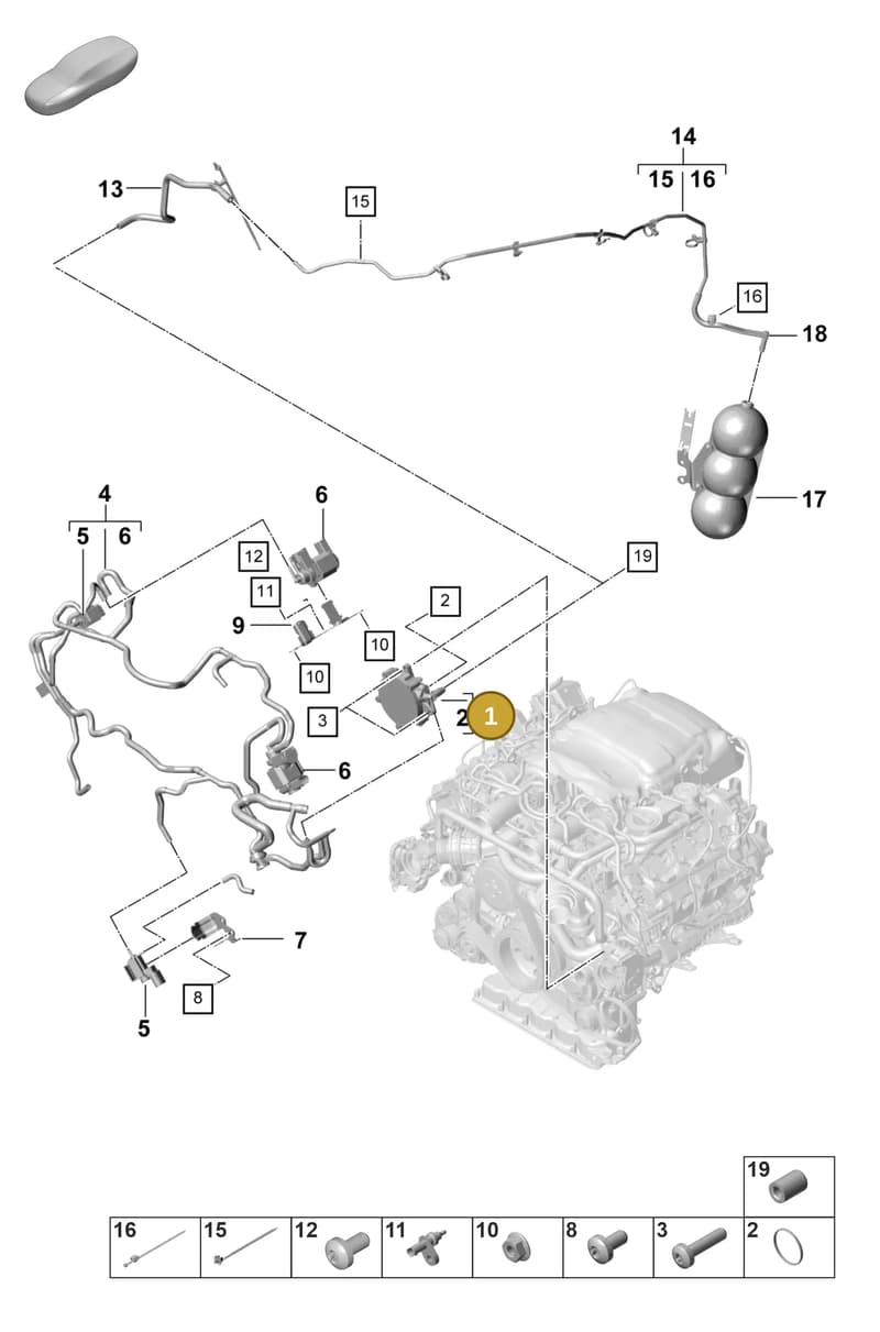 PAB145100 — Porsche Panamera (2020-2023) diagram p58108010, position 1