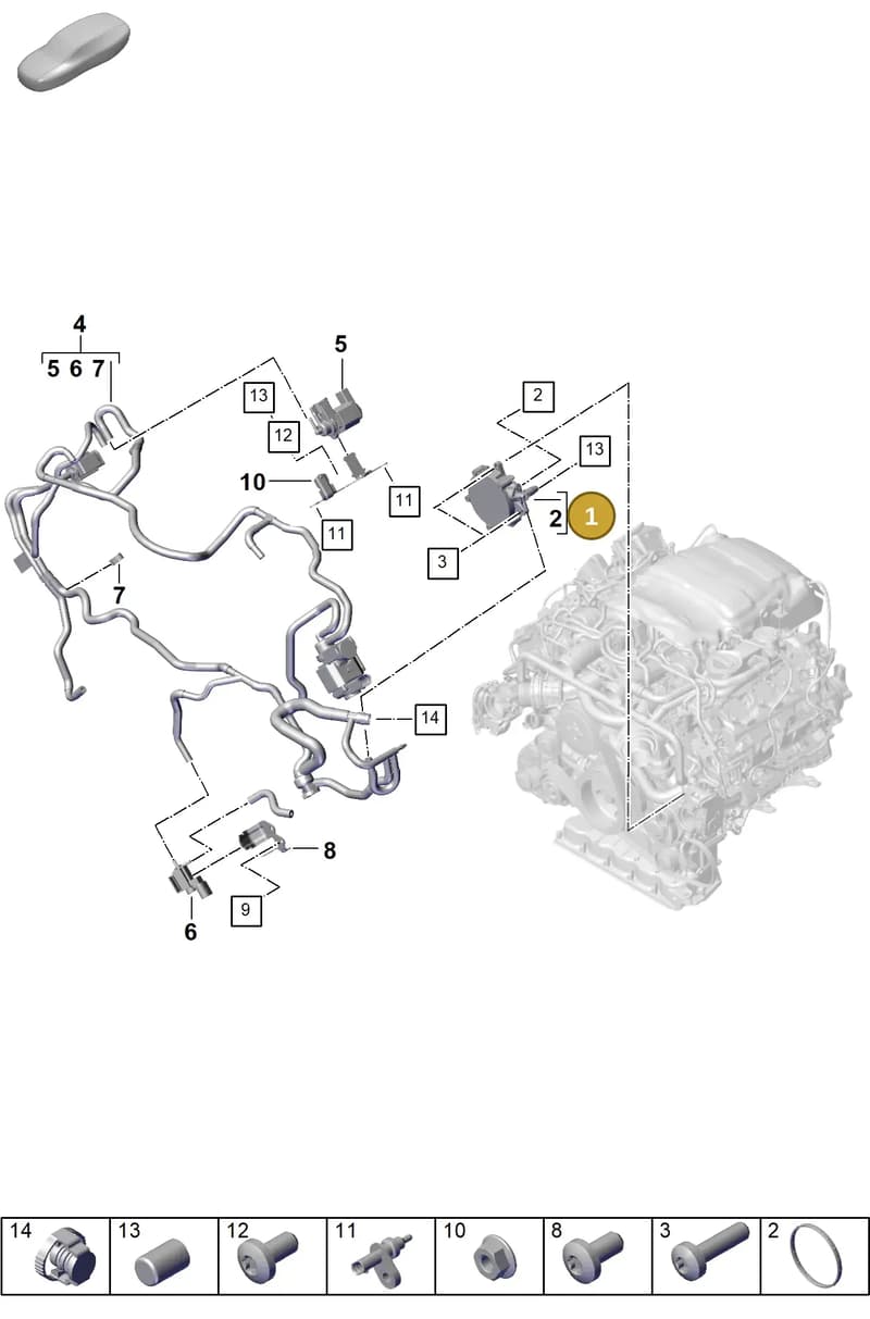 PAB145100 — Porsche Panamera (2023-2025) diagram p62108000, position 1