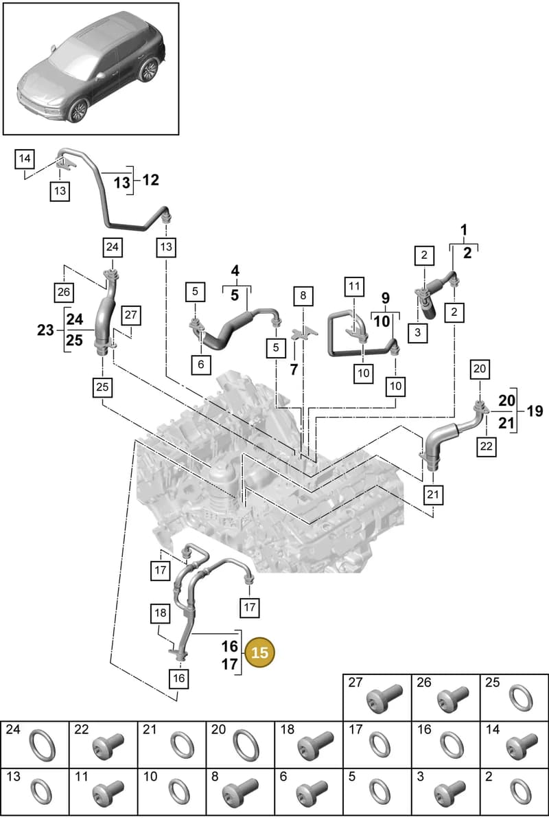 PAB145140A — Porsche Cayenne (2017-2023) diagram p51202035, position 15