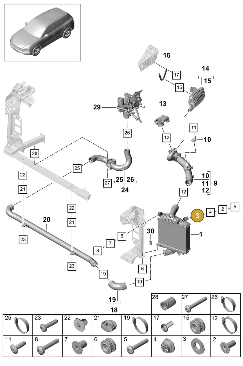 PAB14517500 — Porsche Cayenne (2017-2023) diagram p51107080, position 3