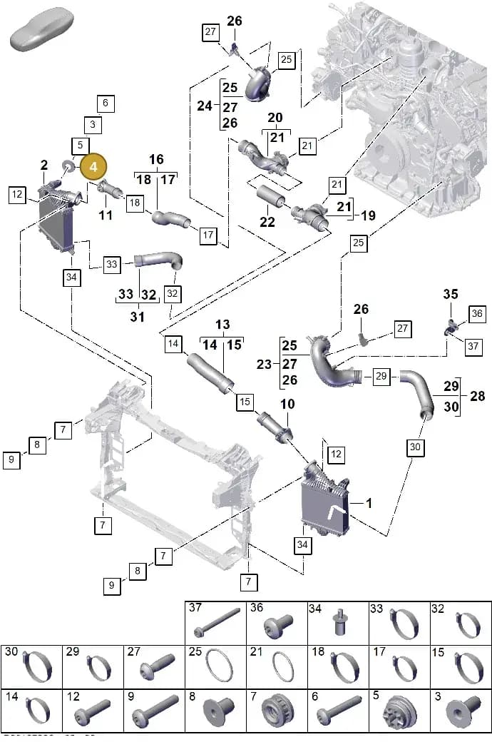 PAB14517500 — Porsche Cayenne Coupe (2023-2023) diagram p60107220, position 4