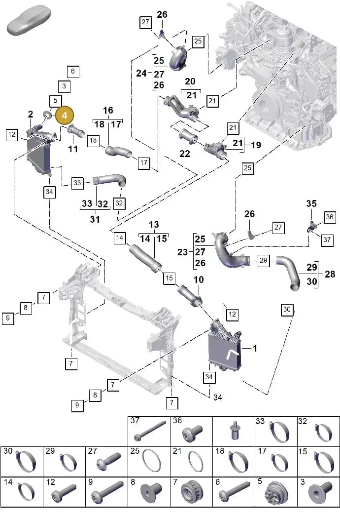 PAB14517500 — Porsche Cayenne Coupe (2023-2023) diagram p60107230, position 4