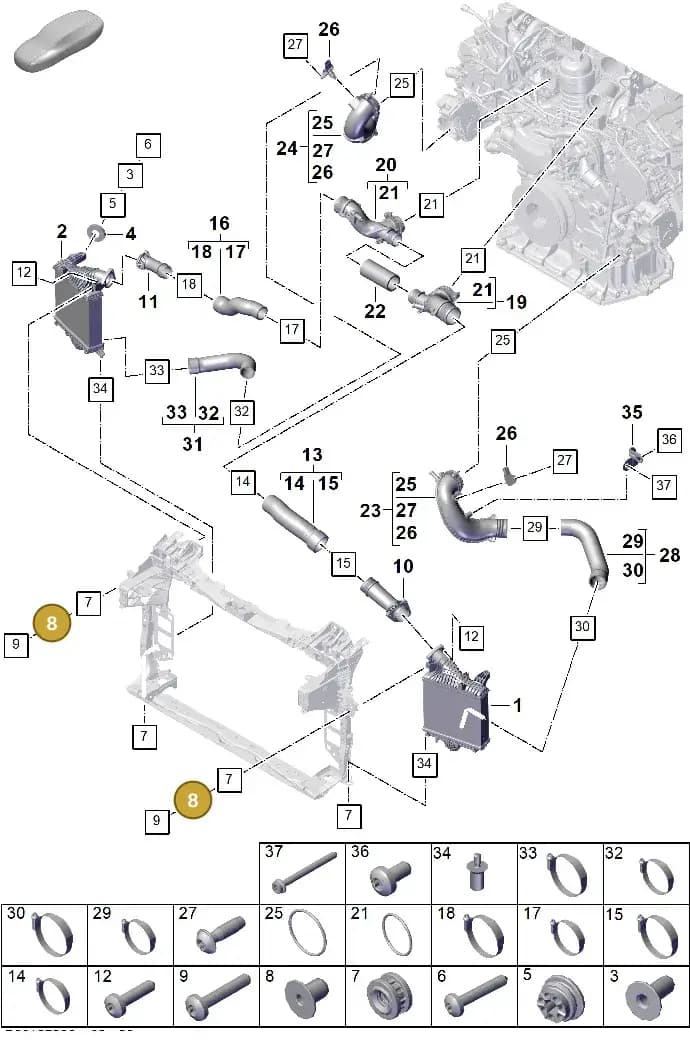 PAB14521900 — Porsche Cayenne Coupe (2023-2023) diagram p60107220, position 8