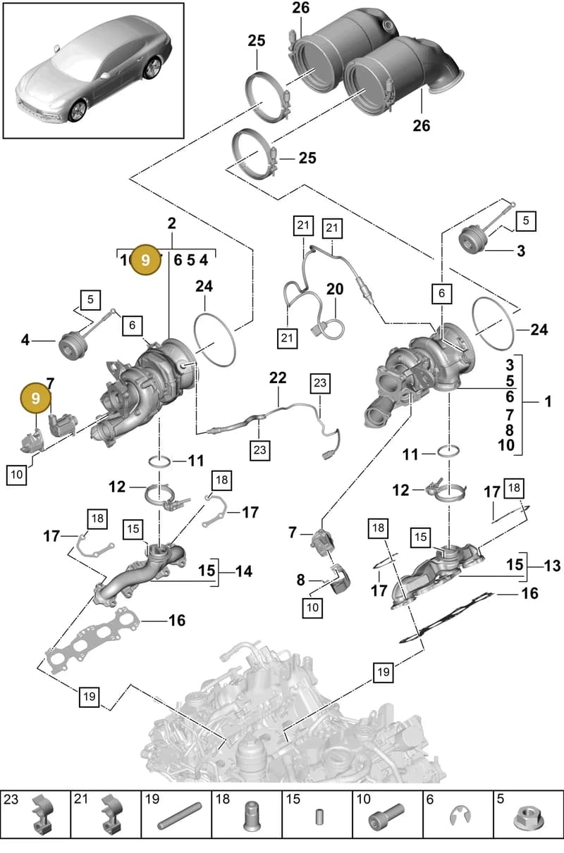 PAB145326A — Porsche Panamera (2016-2020) diagram p49202000, position 9