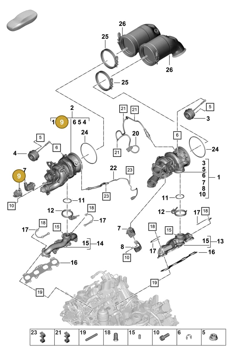 PAB145326A — Porsche Panamera (2020-2023) diagram p58202000, position 9