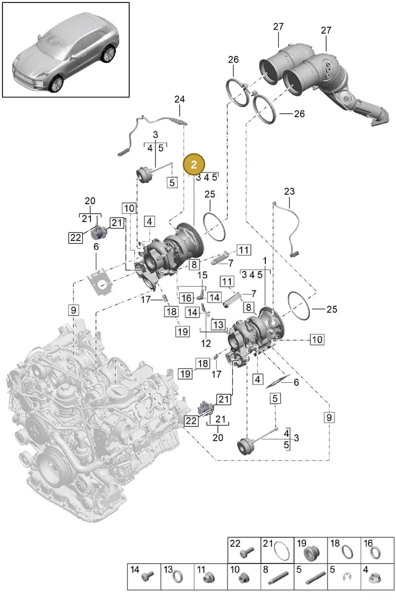 PAB14546100 — Porsche Macan (2018-2022) diagram p52000046, position 2