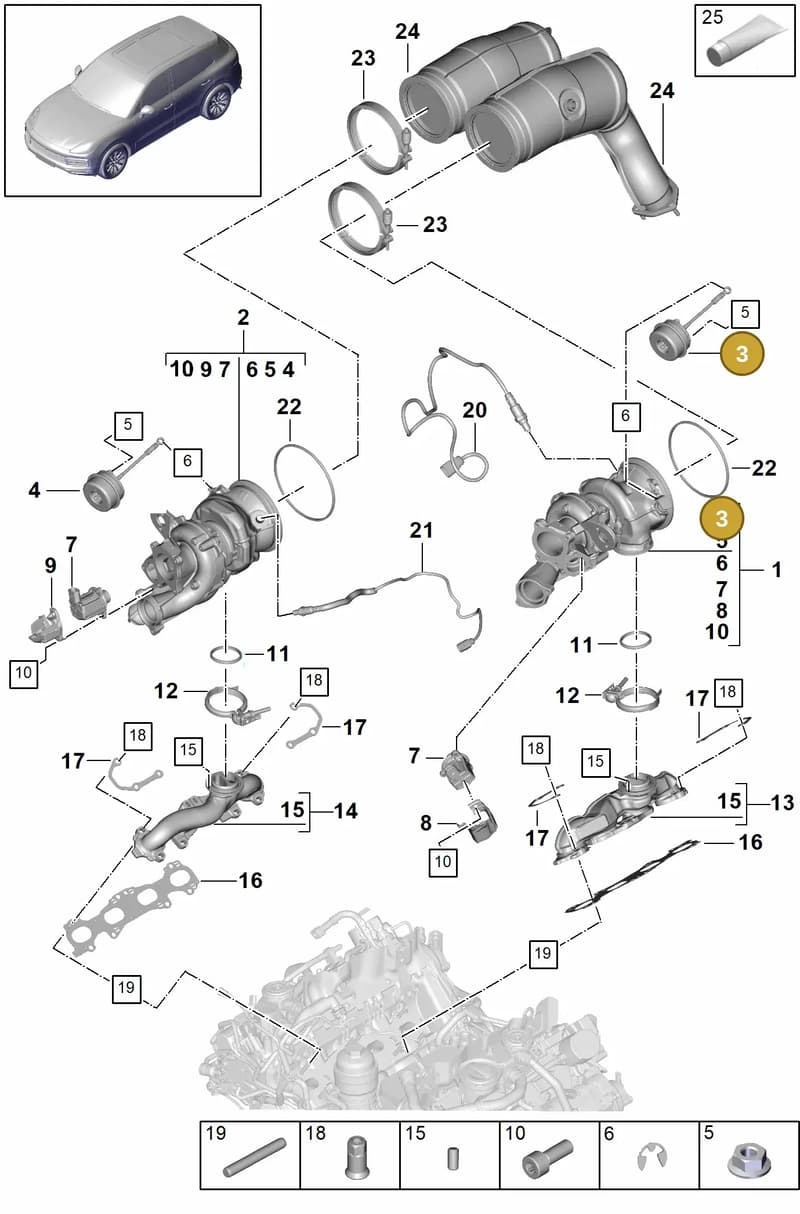 PAB14546200 — Porsche Cayenne (2017-2023) diagram p51202000, position 3