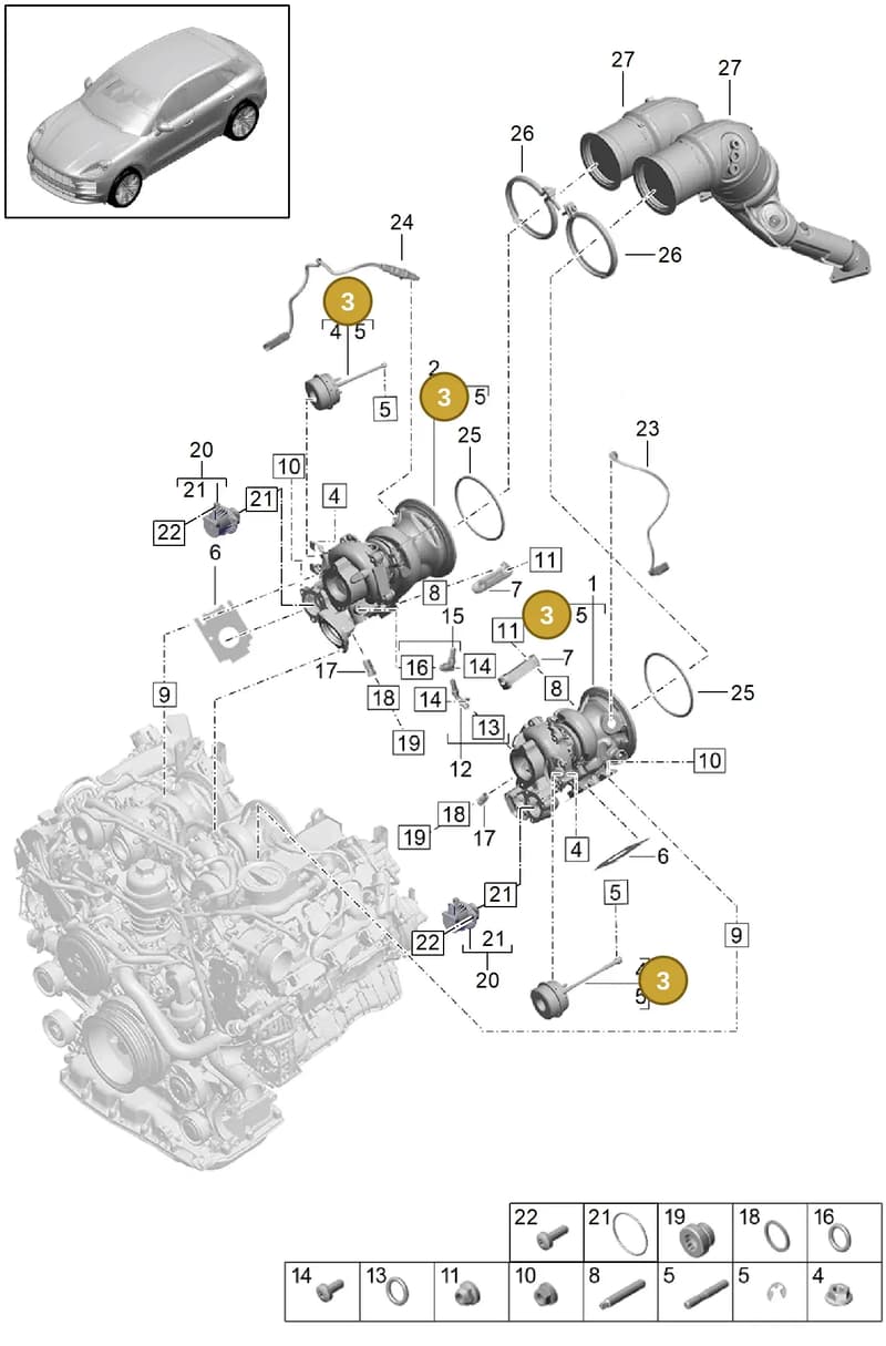 PAB14546200 — Porsche Macan (2018-2022) diagram p52000046, position 3