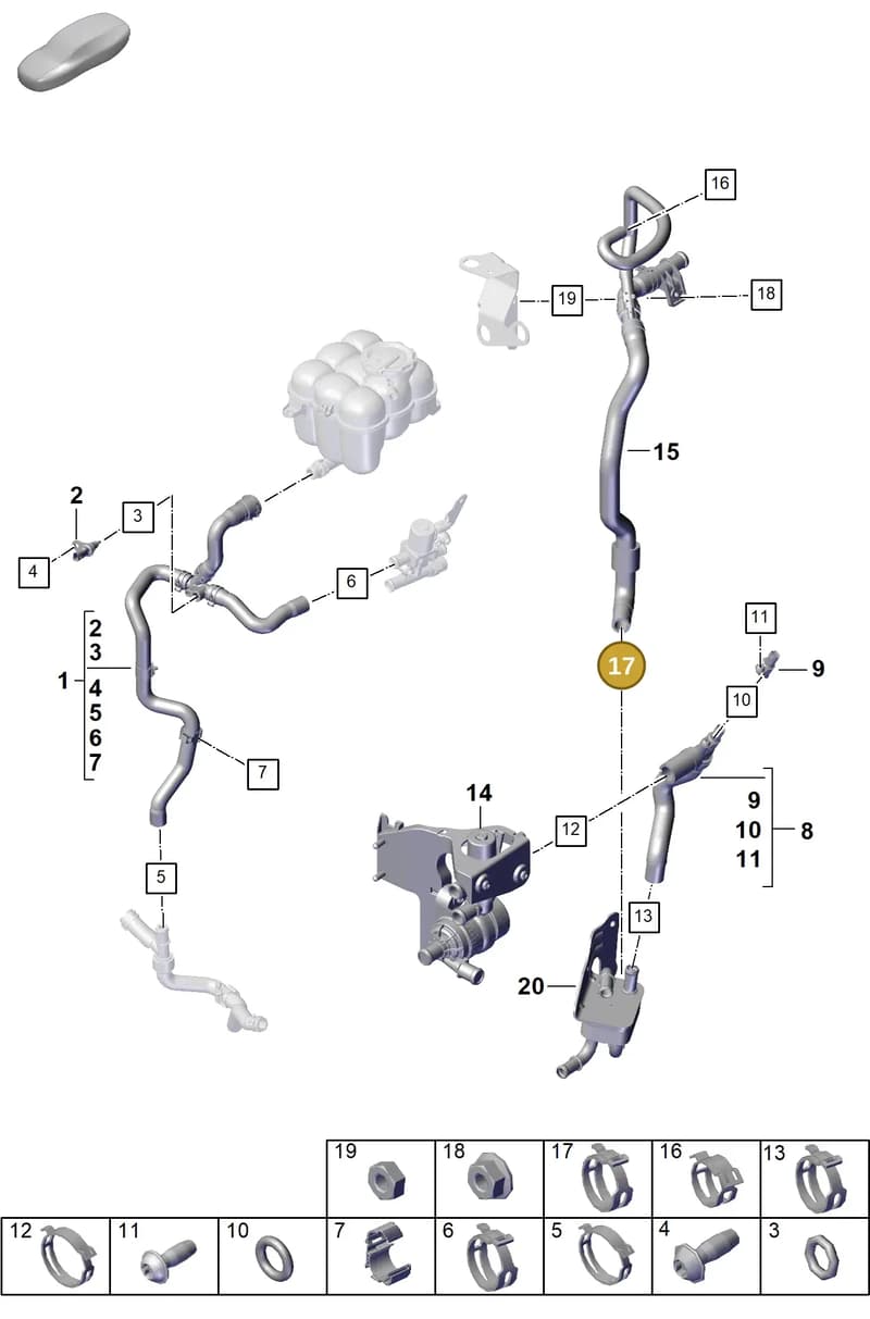 PAB145562C — Porsche Cayenne Coupe (2023-2023) diagram p60105380, position 17